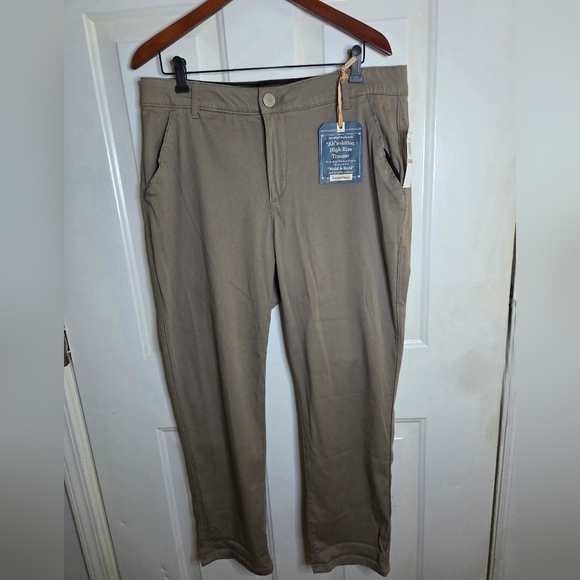 Democracy Pants - DEMOCRACY Pants Womens Size 16W Brown Chino "AB" Solution NWT